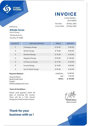 Freelancer Invoice